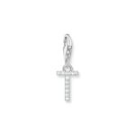 Thomas Sabo Charm-Anhänger Buchstabe T mit weissen Steinen Silber