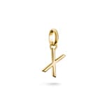 Thomas Sabo Pendentif Charm lettre X Connect plaqué or