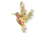Thomas Sabo Charm pendant colourful hummingbird gold - 1828-974-7