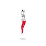Thomas Sabo Pendentif Charm Cornicello rouge Connect Argent - CC1328-007-10