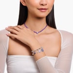 Thomas Sabo Charm pendant Galaxy with colourful Cold enamel silver blackened - 2042-691-7