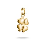Thomas Sabo Pendentif Charm trèfle à quatre feuilles 3D Connect plaqué or