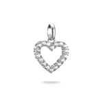 Thomas Sabo Pendentif Charm cœur avec pierres blanches Connect argent