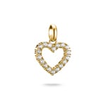 Thomas Sabo Charm-Anhänger Herz mit weissen Steinen Connect vergoldet