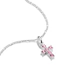 Thomas Sabo Pendentif Charm croix avec pierres roses Connect argent - CC1206-051-9