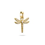 Thomas Sabo Pendentif Charm libellule avec pierres blanches Connect plaqué or