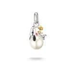 Thomas Sabo Charm-Anhänger mit Perle Snoopy & Woodstock Santa Edition PEANUTS Connect Vergoldung - CC1308-427-14