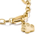 Thomas Sabo Charm pendant paw with stones Connect gold-plated - CC1259-414-14