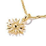 Thomas Sabo Pendentif Charm soleil avec pierres blanches Connect plaqué or - CC1246-414-14