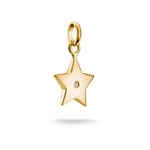 Thomas Sabo Charm-Anhänger Stern mit weißem Stein Connect vergoldet