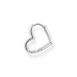 Thomas Sabo Charm Club Einzel Creole Herz mit weisse Steine silber - CR693-051-14