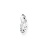 Thomas Sabo Charm Club Einzel Creole Herz mit weisse Steine silber - CR693-051-14