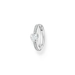 Thomas Sabo Charm Club Créole unique avec coeur et pierres blanches argent - CR692-051-14