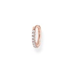 Thomas Sabo Charm Club Einzel Creole weisse Steine roségold