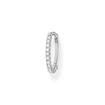 Thomas Sabo Charm club single Creole white stone silver
