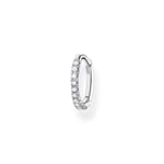 Thomas Sabo Charm Club Créole unique Pierres blanches argent