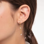 Thomas Sabo Charm Club Einzel Ohrring weisse Steine gold - H2150-414-14