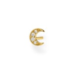 Thomas Sabo Charm Club Einzel Ohrstecker Mond pavé gold