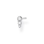 Thomas Sabo Charm Club Clou d'oreille unique Pierres blanches argent - H2143-051-14