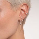 Thomas Sabo Charm Clou d'oreille unique Pierres blanches argent - H2155-051-14