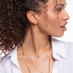 Thomas Sabo Charm Club Clou d'oreille unique pierre blanche or - H2130-414-14