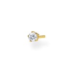 Thomas Sabo Charm Club Einzel Ohrstecker weisser Stein gold