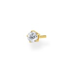 Thomas Sabo Charm Club Einzel Ohrstecker weisser Stein gold