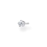 Thomas Sabo Charm Club Einzel Ohrstecker weisser Stein silber