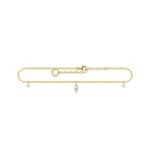 Thomas Sabo Charm Club Fusskette weisser Stein gold