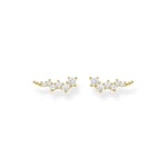Thomas Sabo Charm club earring Ear climber white stone gold