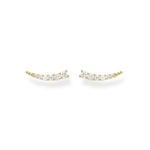 Thomas Sabo Charm Club Boucles d'oreilles grimpante blanche pierres or