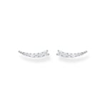 Thomas Sabo Charm club earring Ear climber white stone silver