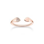 Thomas Sabo Charm Club Ring mit Herzen roségold - TR2392-416-14