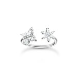 Thomas Sabo Charm Club Ring Schmetterling mit Blume weisse Steine