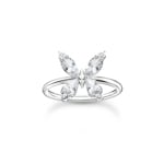 Thomas Sabo Charm Club Ring Schmetterling weisse Steine