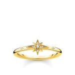 Thomas Sabo Charm Club Ring Stern mit Steinen gold