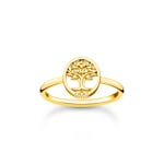 Thomas Sabo Charm Club Ring Tree of Love mit weissen Steinen gold