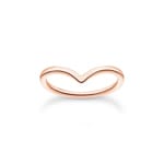 Thomas Sabo Bague forme de V or rose