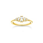 Thomas Sabo Charm Club Ring Vintage weisse Steine gold