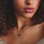 Thomas Sabo Charm Trèfle Avec Nanocristal Vert En Forme De Cœur – Connect - CC1326-M01-6