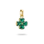 Thomas Sabo Charm Trèfle Avec Nanocristal Vert En Forme De Cœur – Connect - CC1326-M01-6