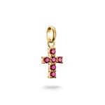 Thomas Sabo Charm Croix Avec Rubis De Laboratoire – Connect
