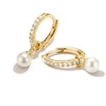 Thomas Sabo Classic Pearls Creolen Perle Mit Weissem Zirkonia - CR702-M01-14