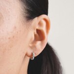 Thomas Sabo Classic TS Hoop Earrings with White Zirconia - CR777-051-14