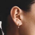 Thomas Sabo Classic TS Hoop Earrings with White Brilliant-Cut Zirconia - CR781-M01-14