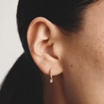 Thomas Sabo Classic TS Hoop Earrings with White Brilliant-Cut Zirconia - CR781-M01-14