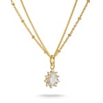 Thomas Sabo Classic TS Doppelkette Mit Weissem Zirkonia In Tropfenform - KE2294-M01-14-L45V