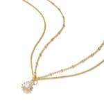 Thomas Sabo Classic TS Doppelkette Mit Weissem Zirkonia In Tropfenform - KE2294-M01-14-L45V