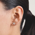 Thomas Sabo Classic TS Ohrstecker Blüte mit weissem Zirkonia in Tropfenform - H2371-051-14