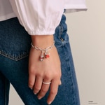 Thomas Sabo Connect Charm-Anhänger Snoopy & Herz PEANUTS Original Silber - 2226-664-10
